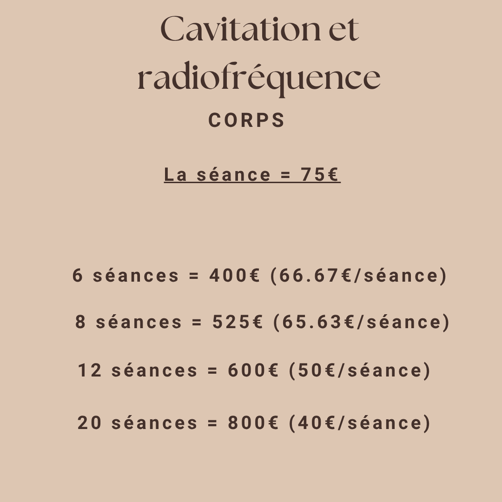 Cavitation et radiofréquence - Nellcréations