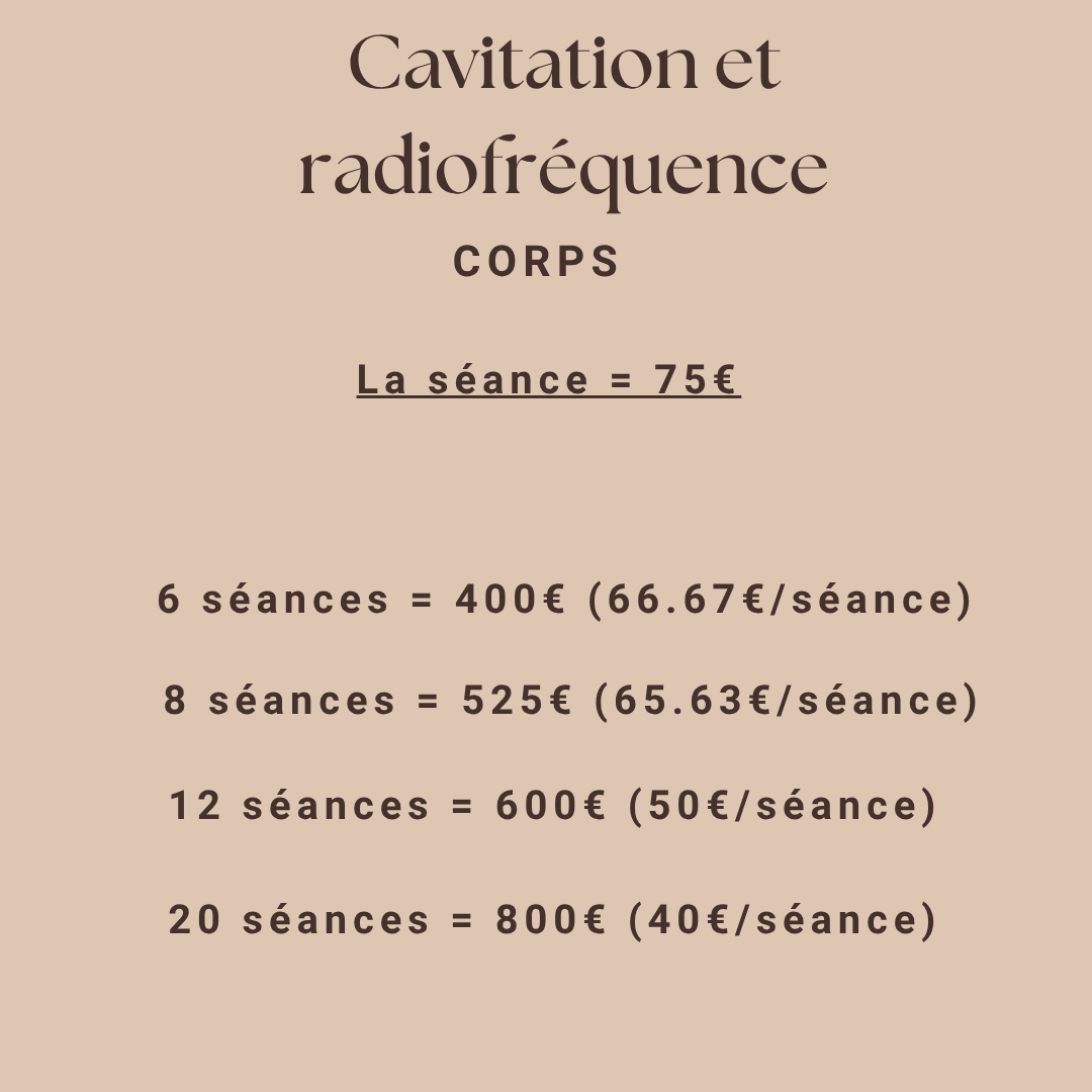 Cavitation et radiofréquence - Nellcréations