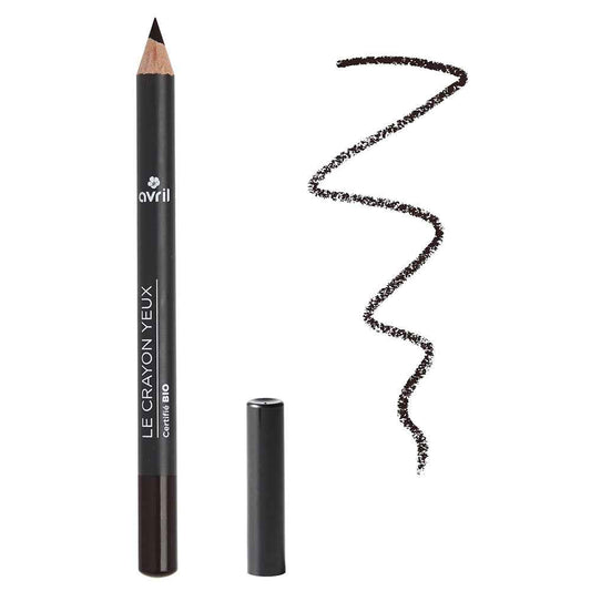 Crayon yeux noir bio certifié en charbon naturel pour un regard intense