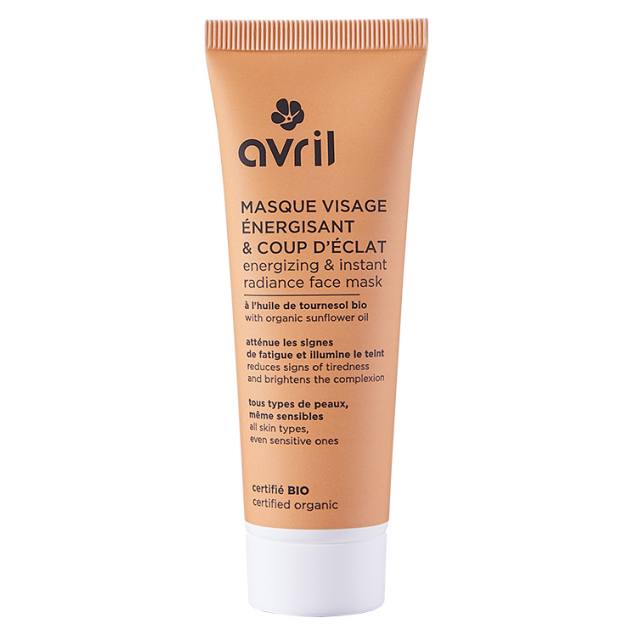 Masque visage énergisant et coup d'éclat bio Avril 50ml