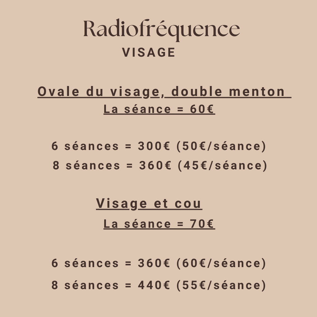 Radiofréquence ovale du visage et double menton - Nellcréations