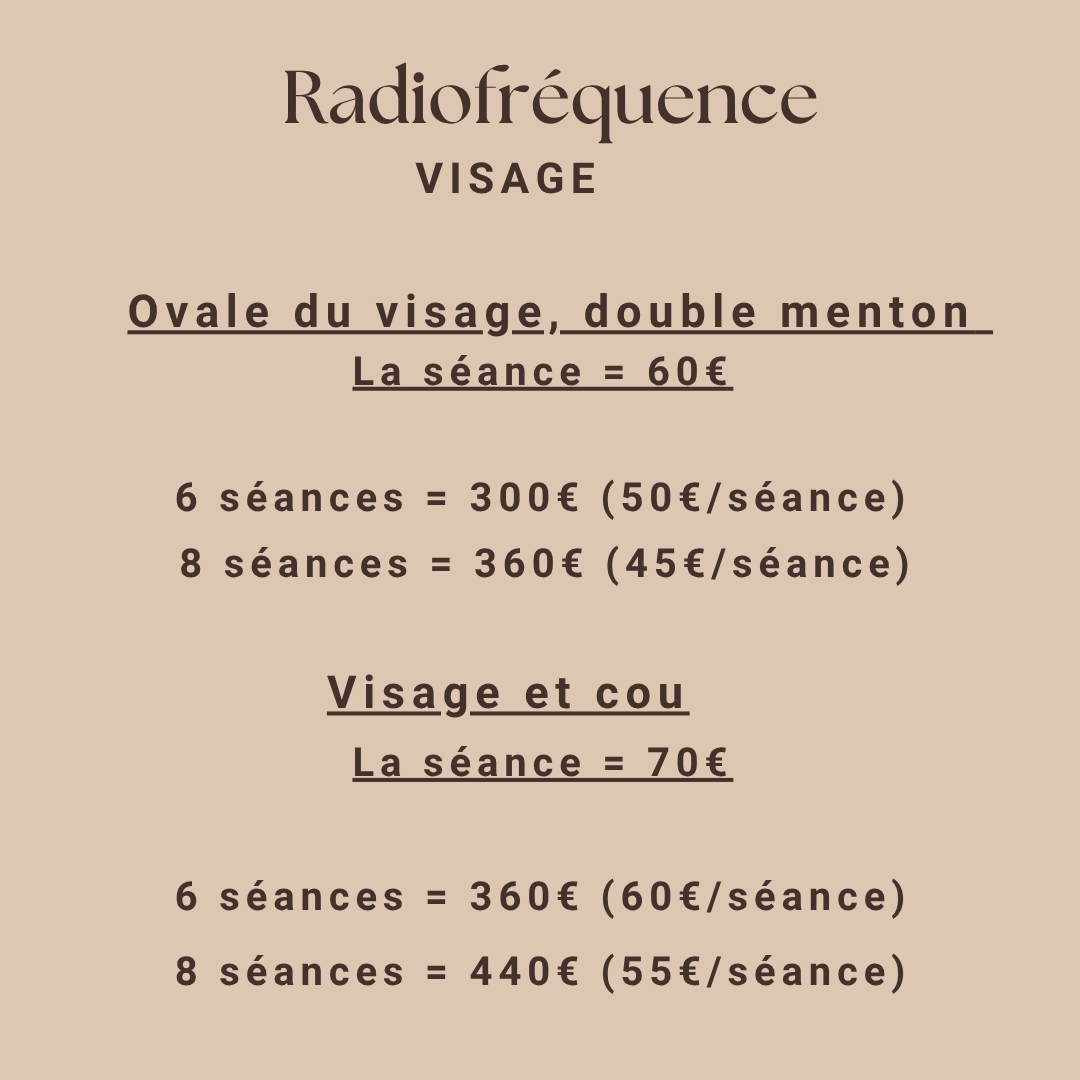 Radiofréquence ovale du visage et double menton - Nellcréations